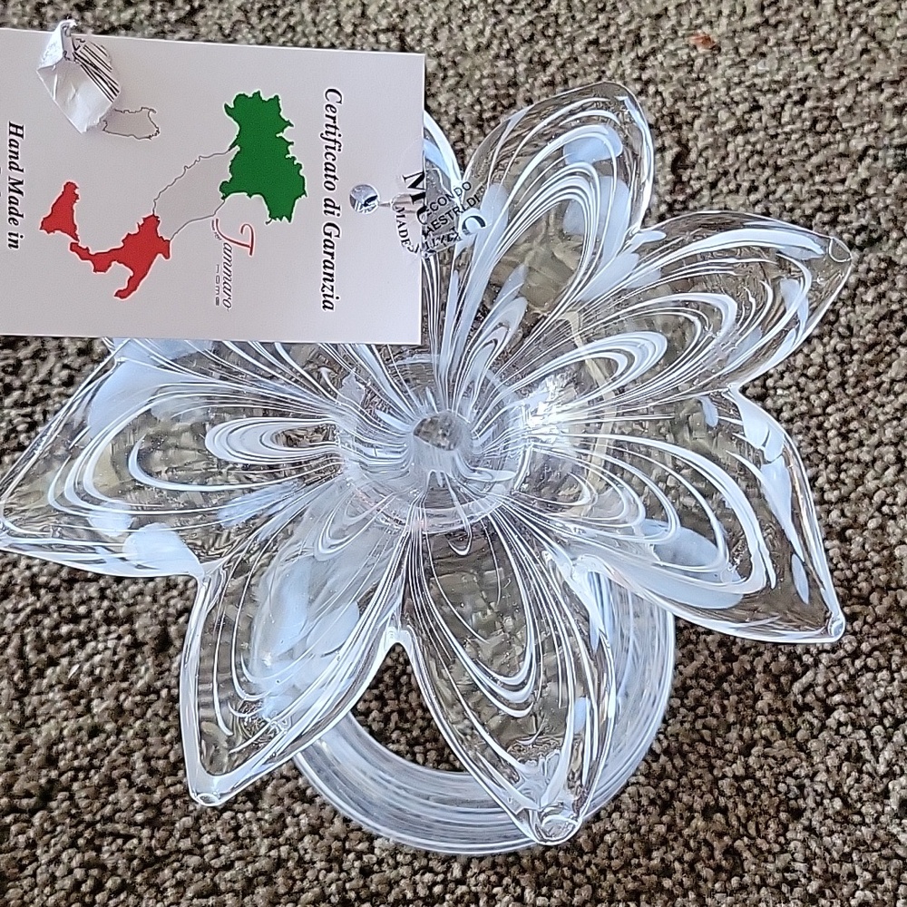 Hand Blown Bud Vasel Floral Design